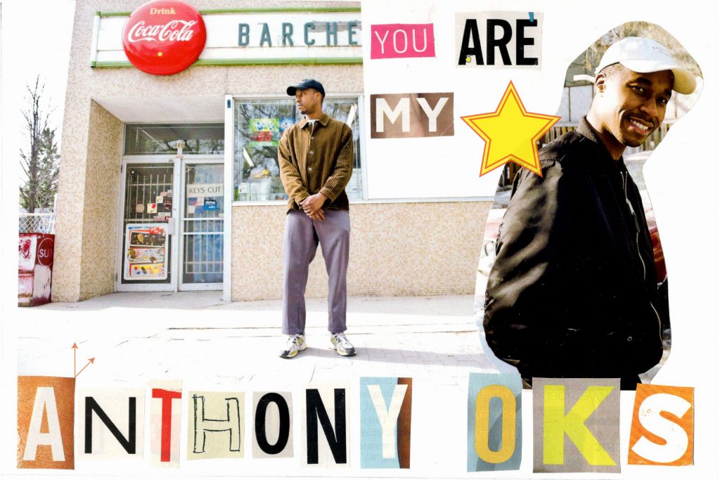 A collage of photos of Anthony OKS