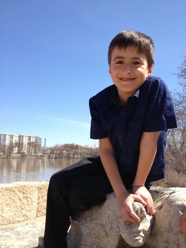 Madox smiling for the camera.