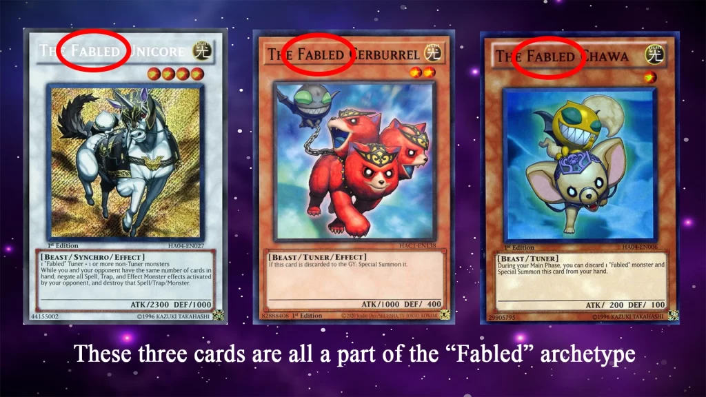 Photo of Three Yu-Gi-Oh! Fabled cards