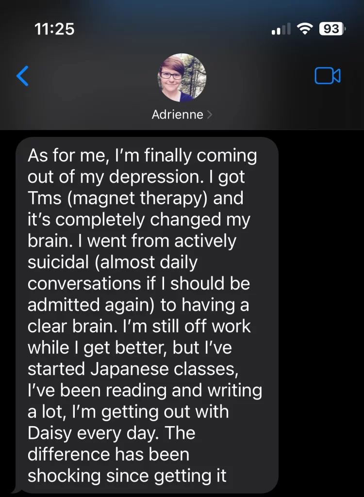 A screenshot of a text message on an iPhone.