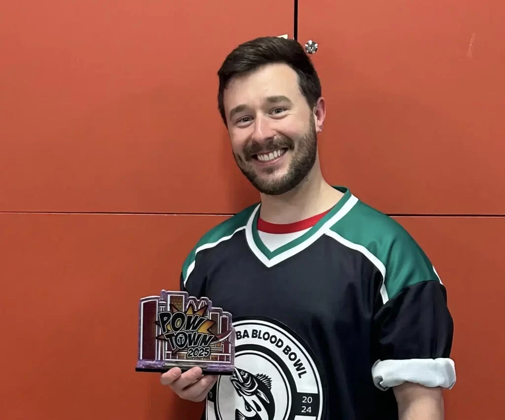 Eric Blaich receiving an award