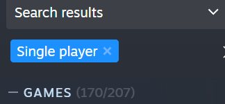 Out of the 207 games I own on Steam, 170 of them are single player.